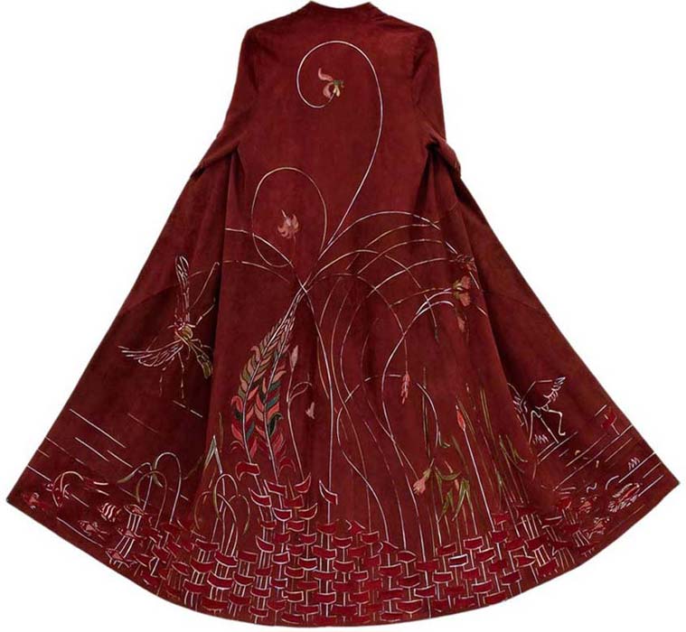 reverse applique coat